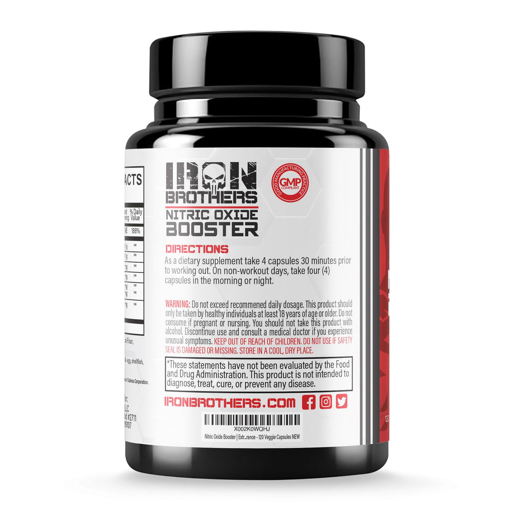 120 Vegan Capsules Nitric Oxide Supplement S49227
