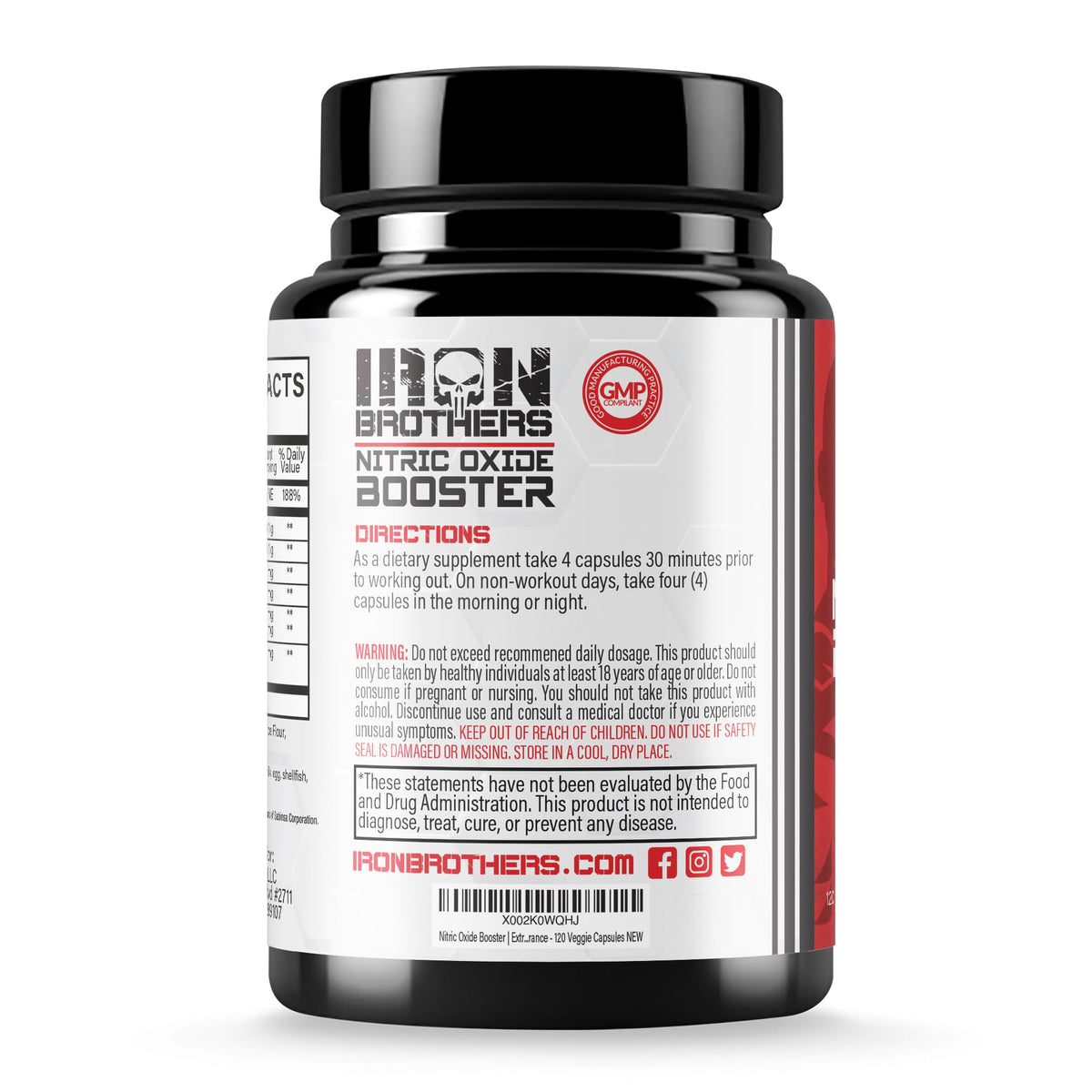 120 Vegan Capsules Nitric Oxide Supplement S49227