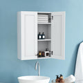 Wall Mounted White Bathroom Storage Cabinet 20x28 inch Q617307