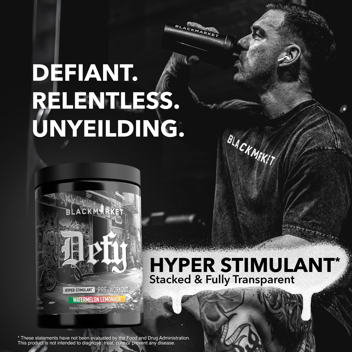 High-Stimulant Pre-Workout Powder Watermelon Lemonade 40 Servings Z694