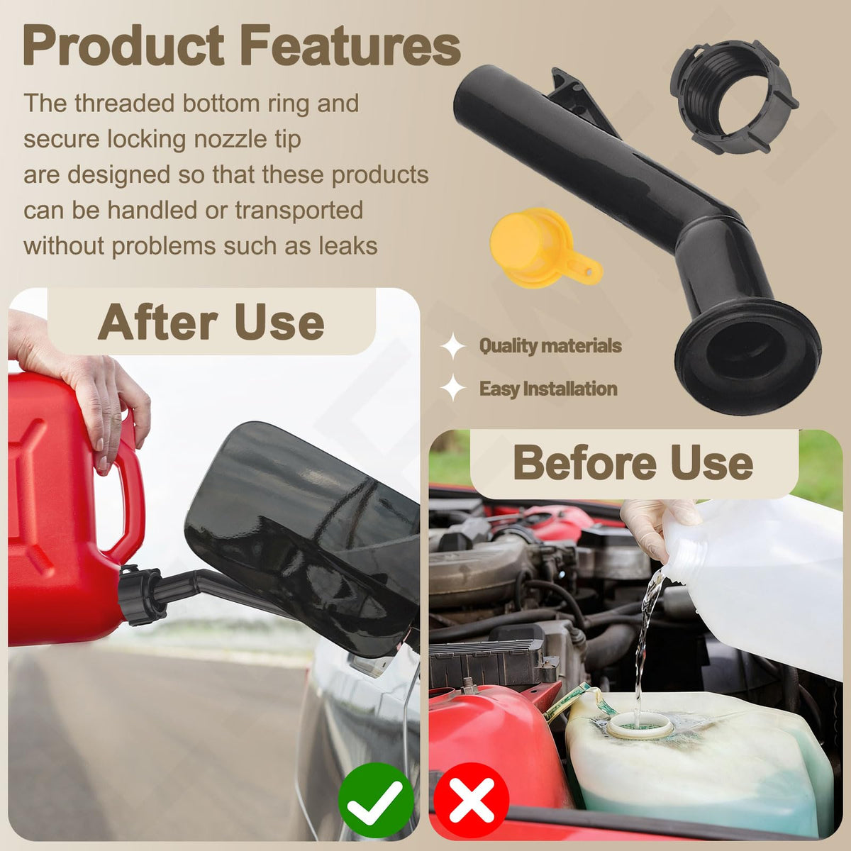 Gas Can Spouts Nozzles Rings Caps Y3543
