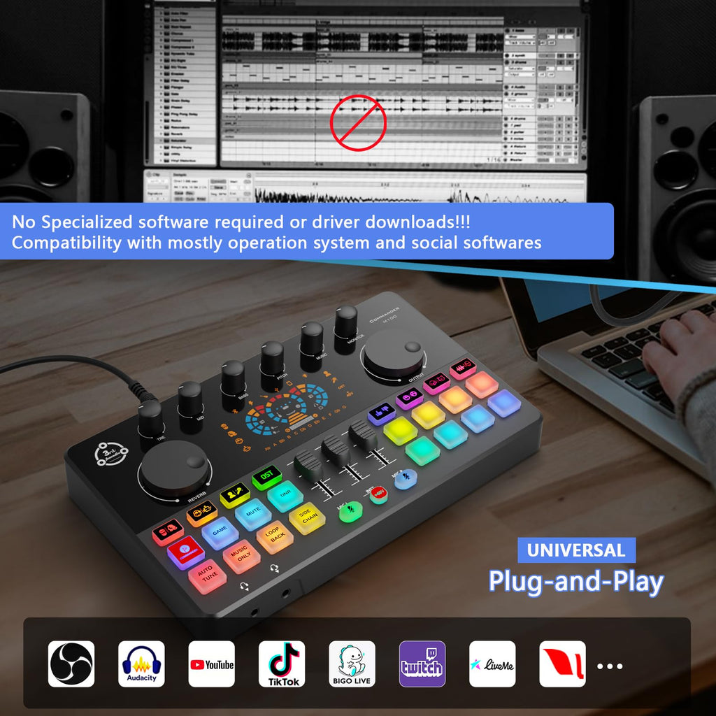 Audio Interface with 4 Dynamic Mics X645
