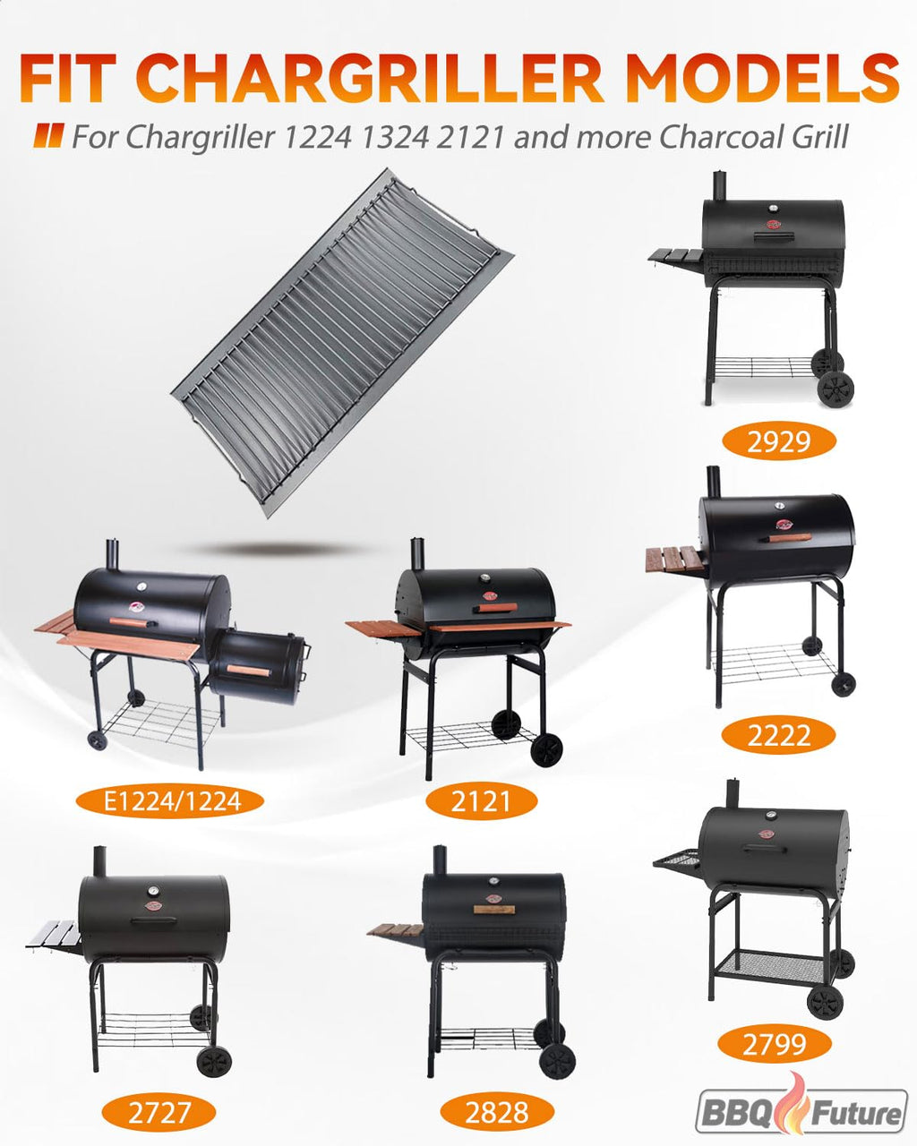 27 inch Porcelain-coated Steel Ash Pan with 2pcs Fire Grate Hanger B82980