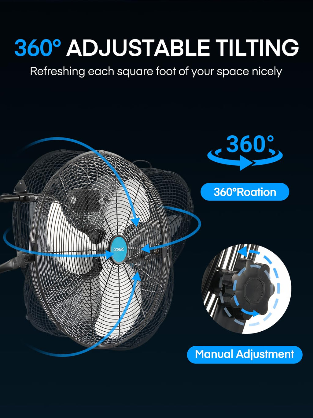 2-Pack 20-Inch High Velocity Floor & Wall Mount Fans X70171