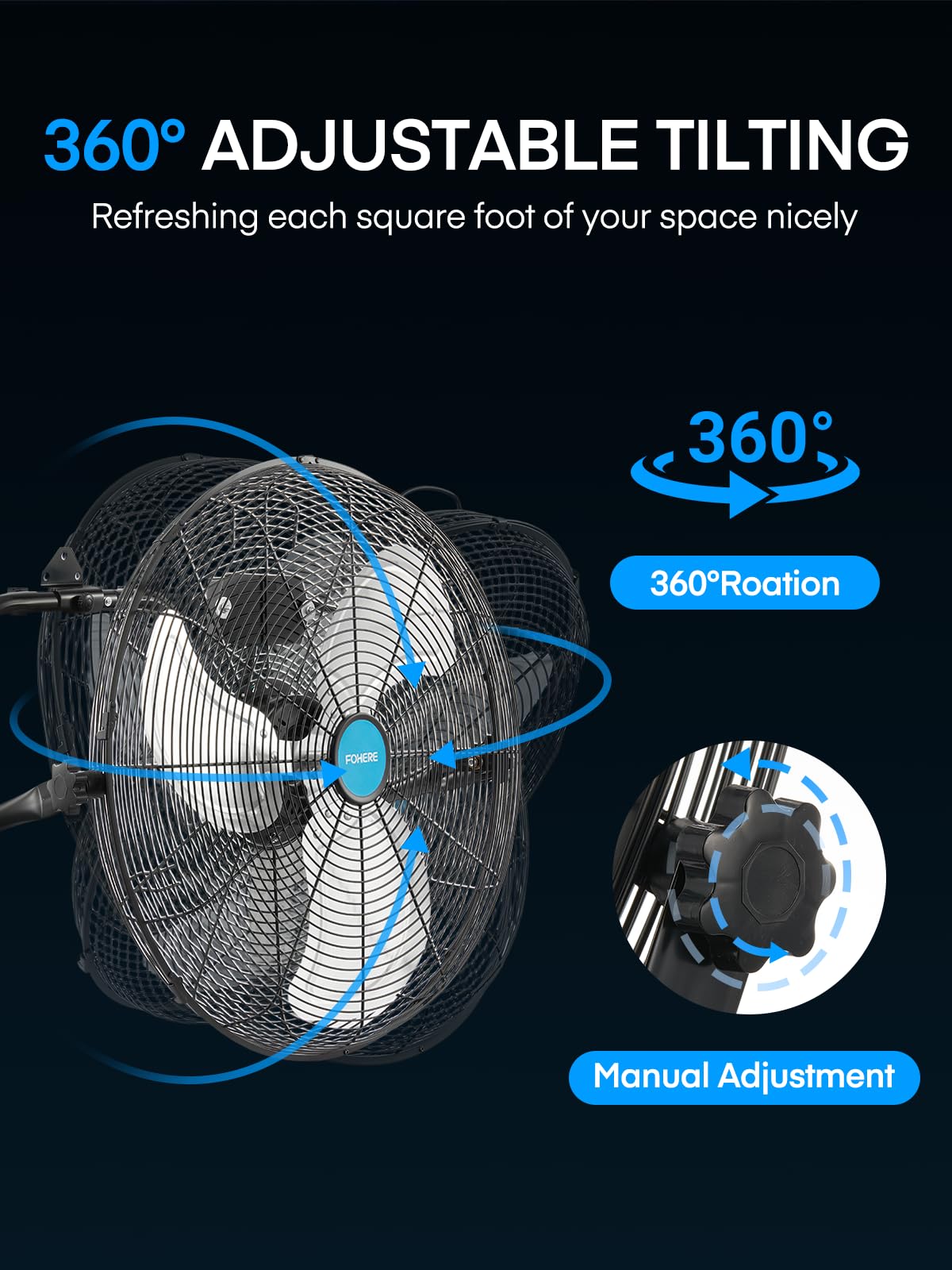 2-Pack 20-Inch High Velocity Floor & Wall Mount Fans X70171