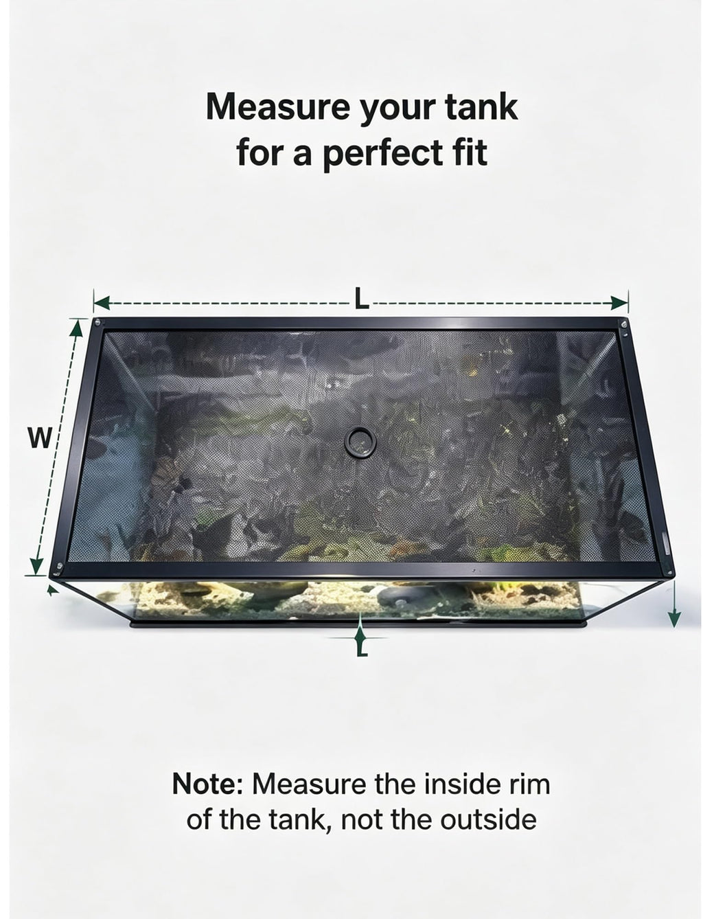 Aluminum Mesh Aquarium Lid for 10-20 Gallon Tanks T381316