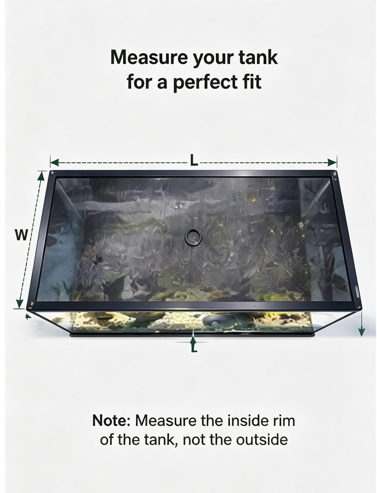 Aluminum Mesh Aquarium Lid for 10-20 Gallon Tanks T381316