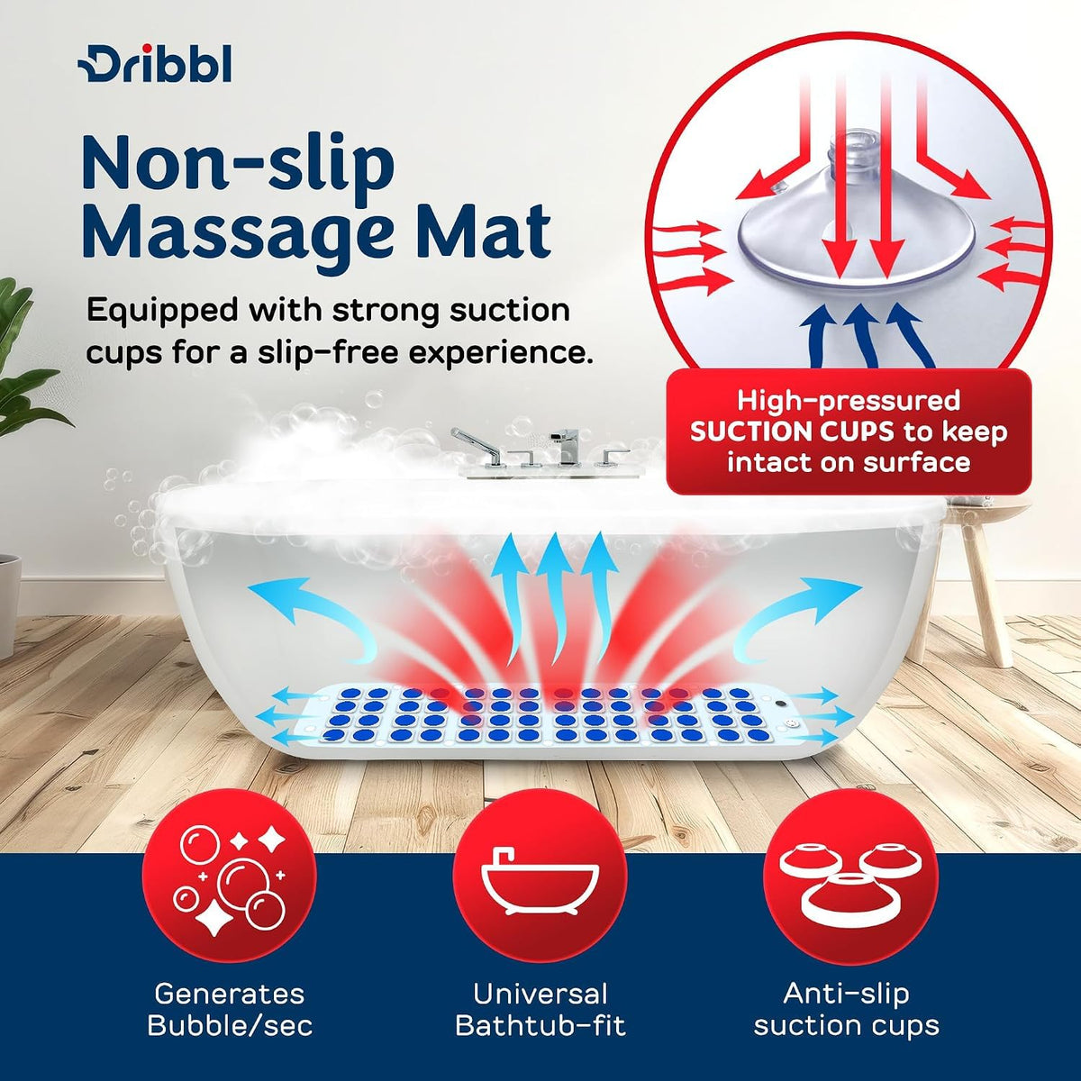 Electric Bubble Massage Bathtub Mat H80715