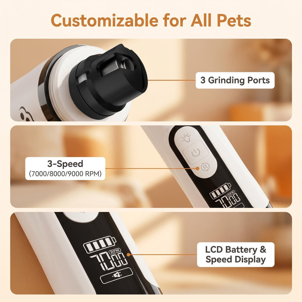 3-Speed Dog Nail Grinder S634563