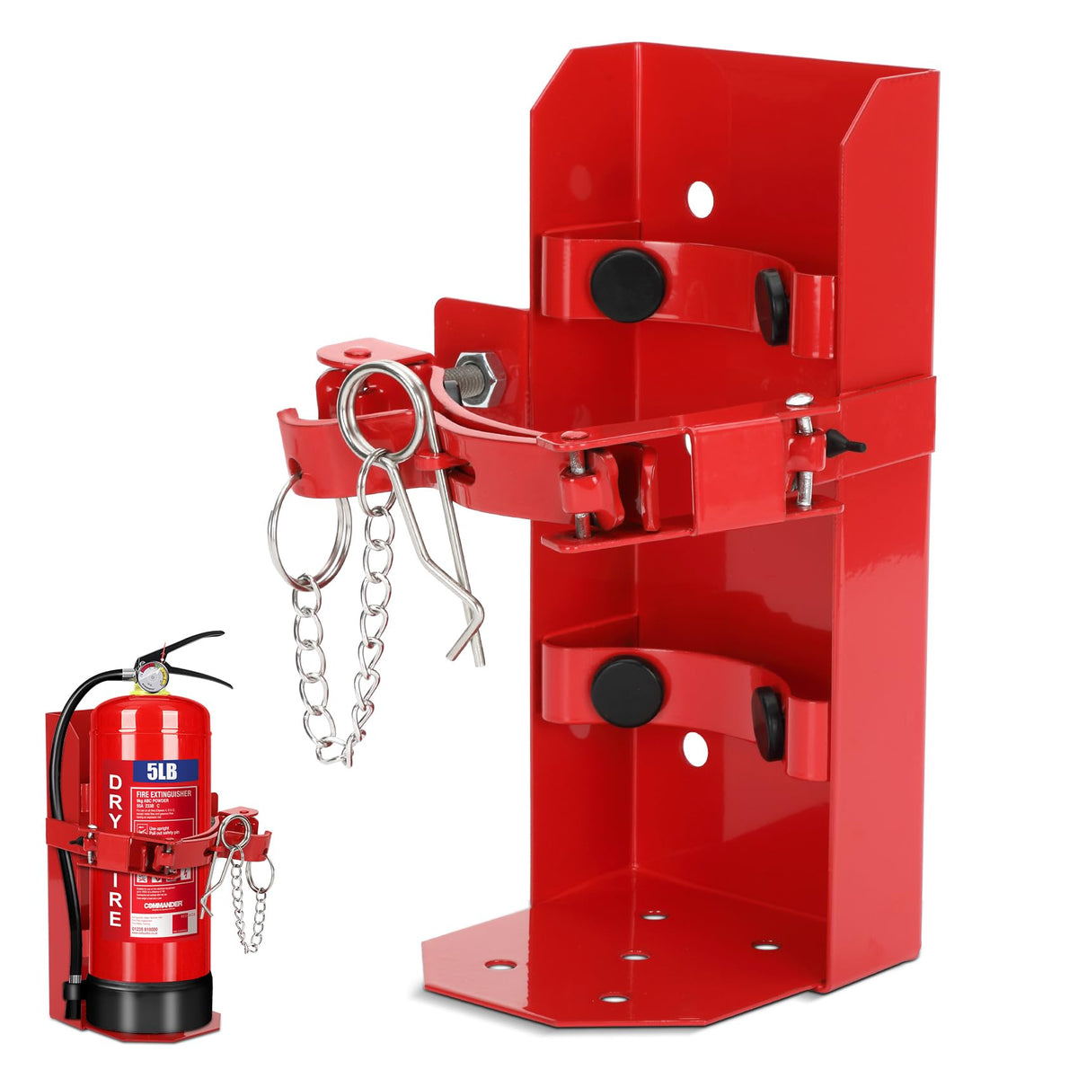 Heavy Duty Fire Extinguisher Brackets & Mounts Steel Red V333