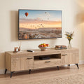 Mid Century Modern TV Stand with Storage Drawer and Open Shelf R143