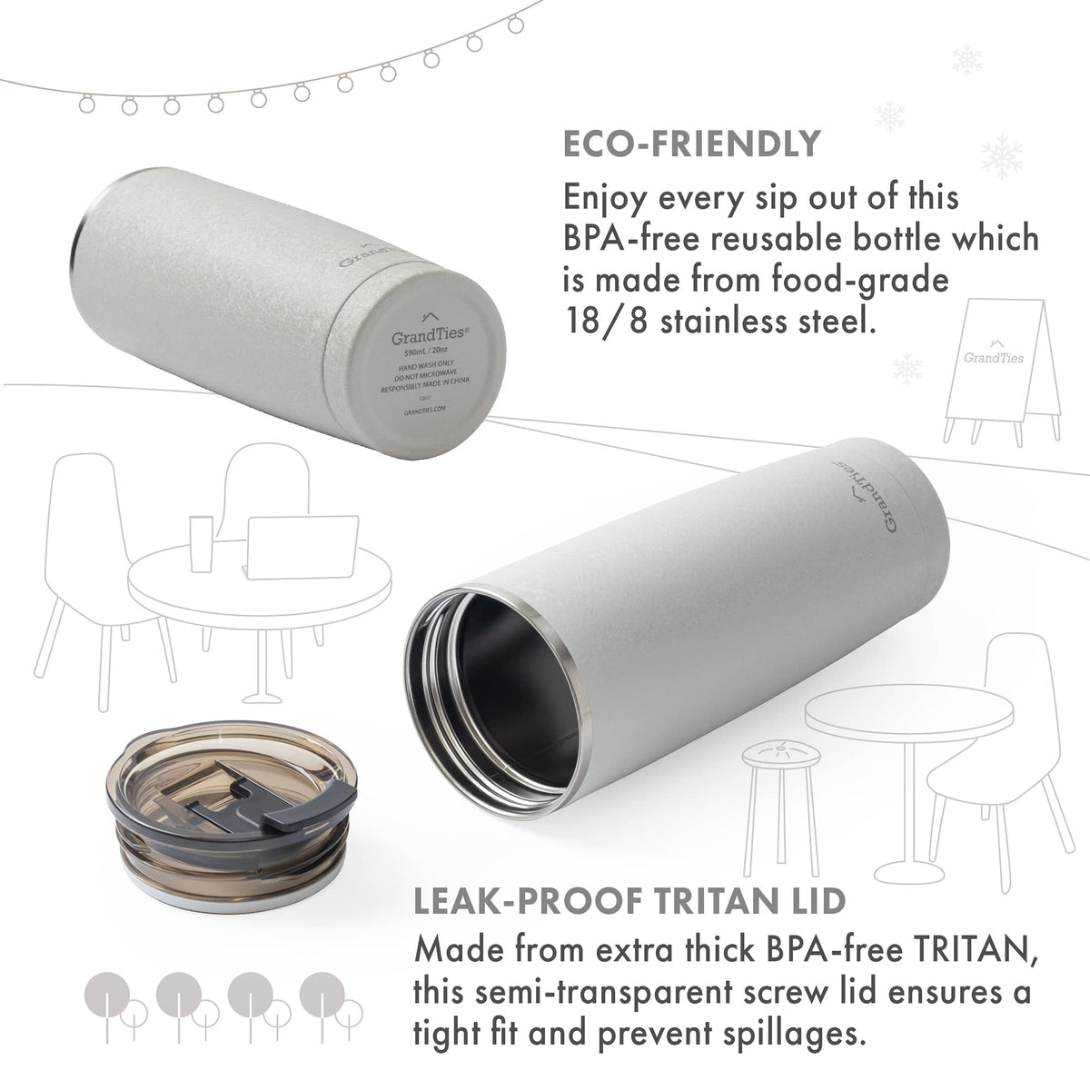 Insulated Stainless Steel Travel Tumbler 20oz G286