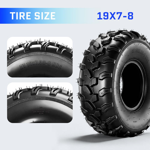 19x7-8 ATV Tires 6PR All-Terrain Tubeless Pack of 2 G562219