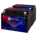 12 Volt 11.2 AH 230 CCA Rechargeable Maintenance Free SLA AGM Motorcycle Battery Pack of 2 W374
