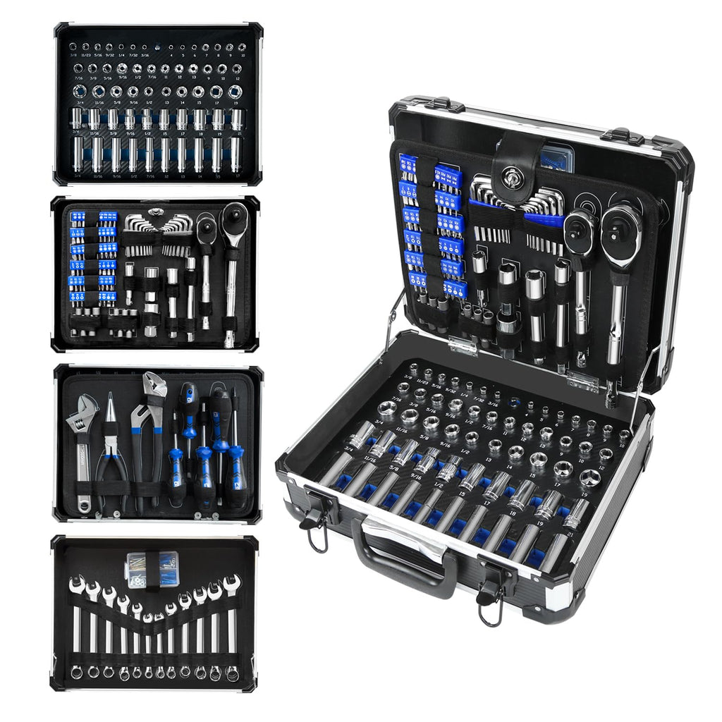 240-Pieces Mechanic Tool Set with Aluminium Tool Box C878