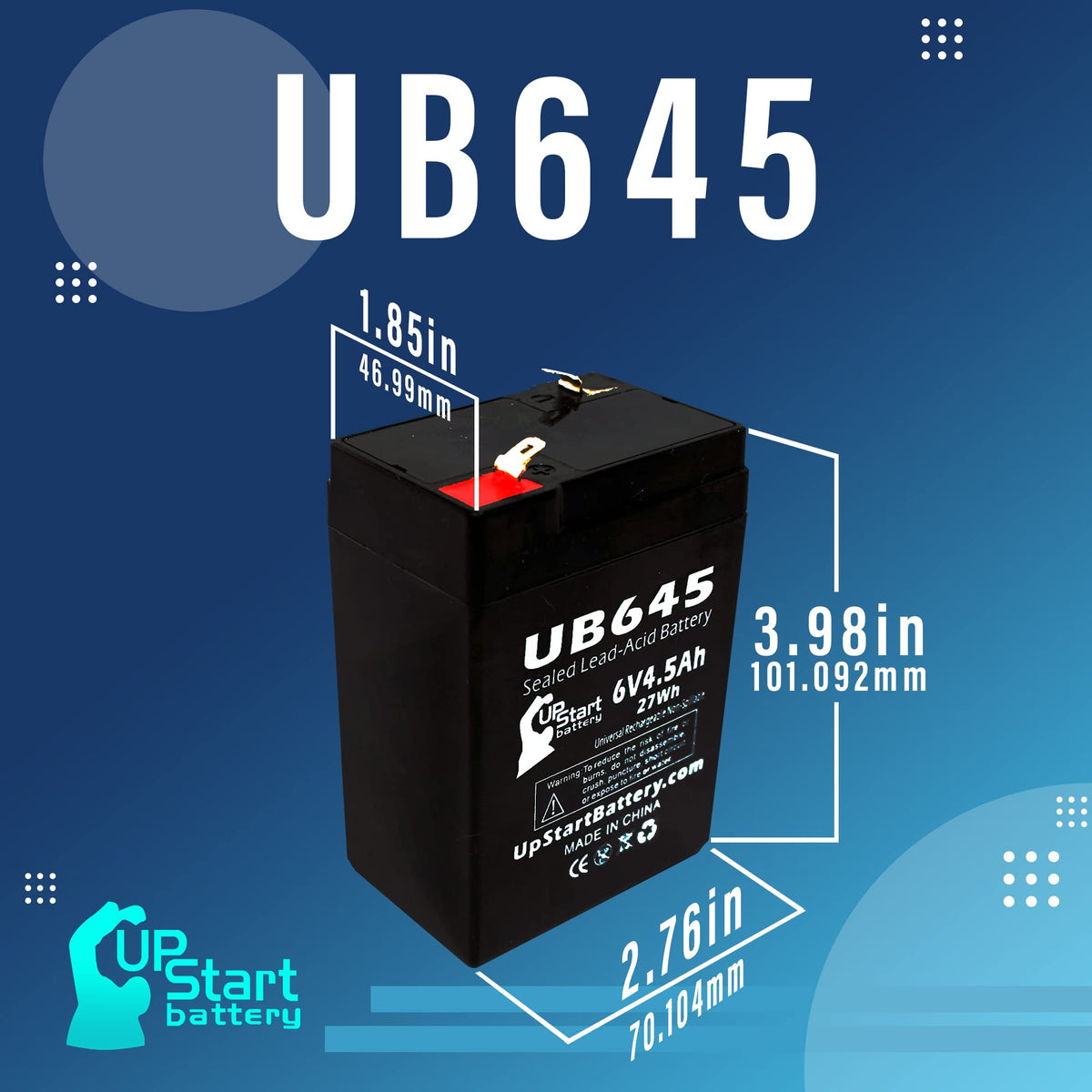 6V 4.5Ah Replacement Battery G8281