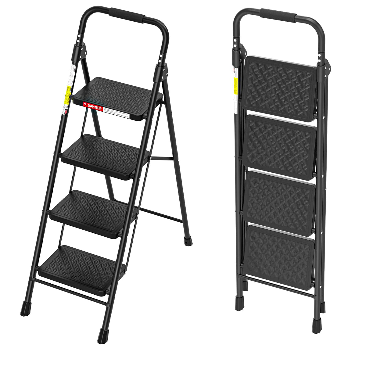 4 Step Ladder with Anti-Slip Pedal and Cushioned Handle P901