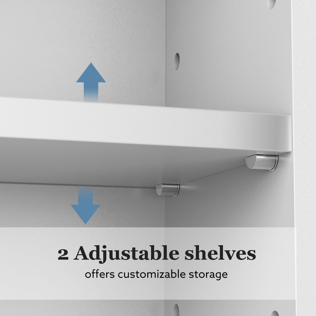 Wall Mounted White Bathroom Storage Cabinet 20x28 inch Q617307