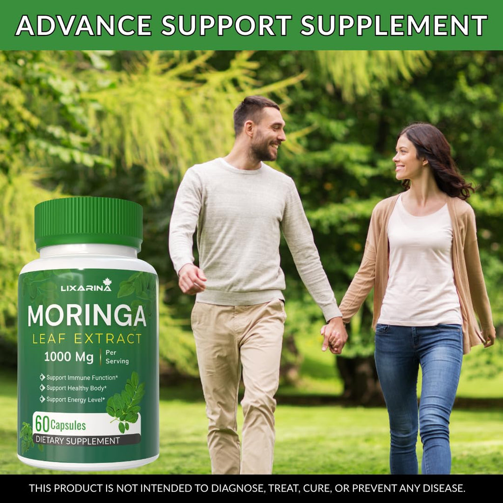 Moringa Capsules Organic 1000MG 60 Count Pack-2 Z800846