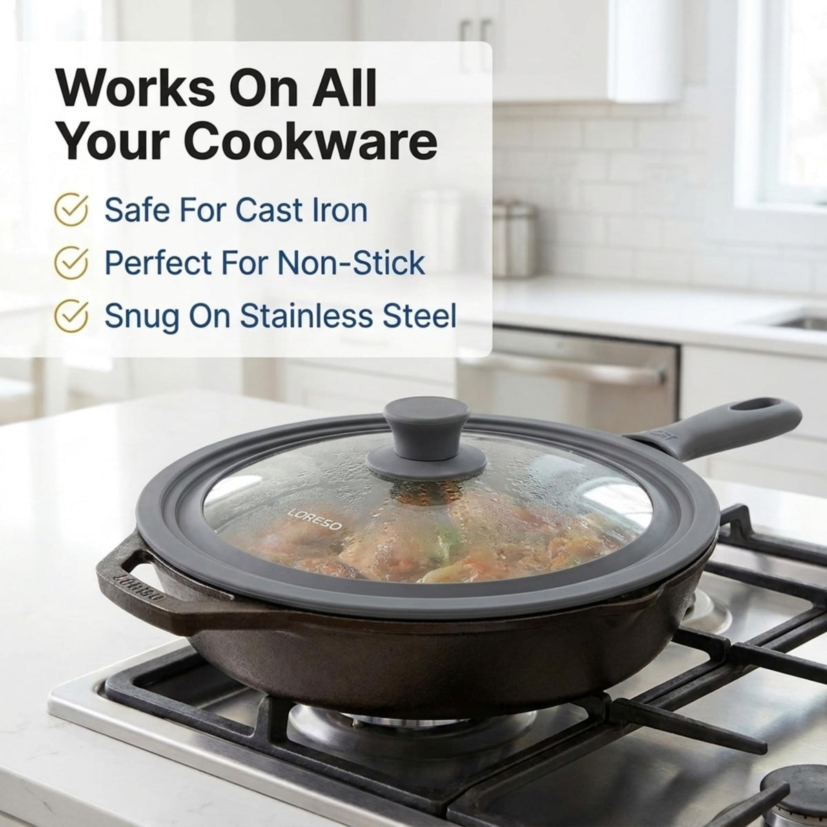 Universal Lid for Pots, Pans & Skillets, 7.5-11.5" E904436