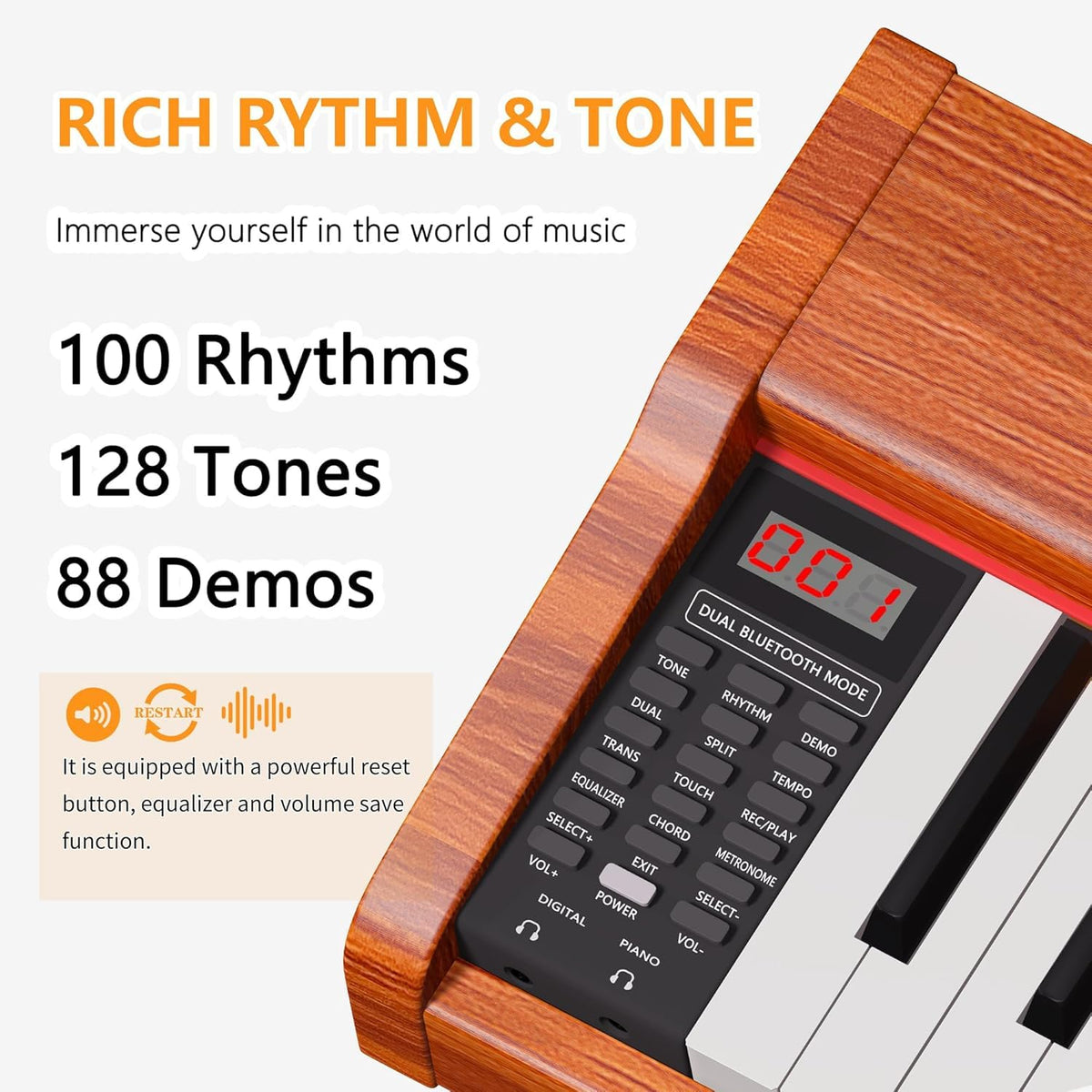 88-Key Fully Weighted Digital Piano P9349