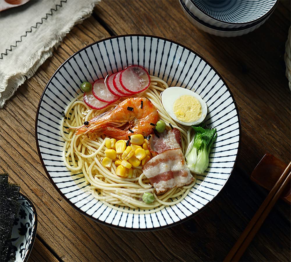38 oz Ceramic Ramen Bowls Set of 4 V37350