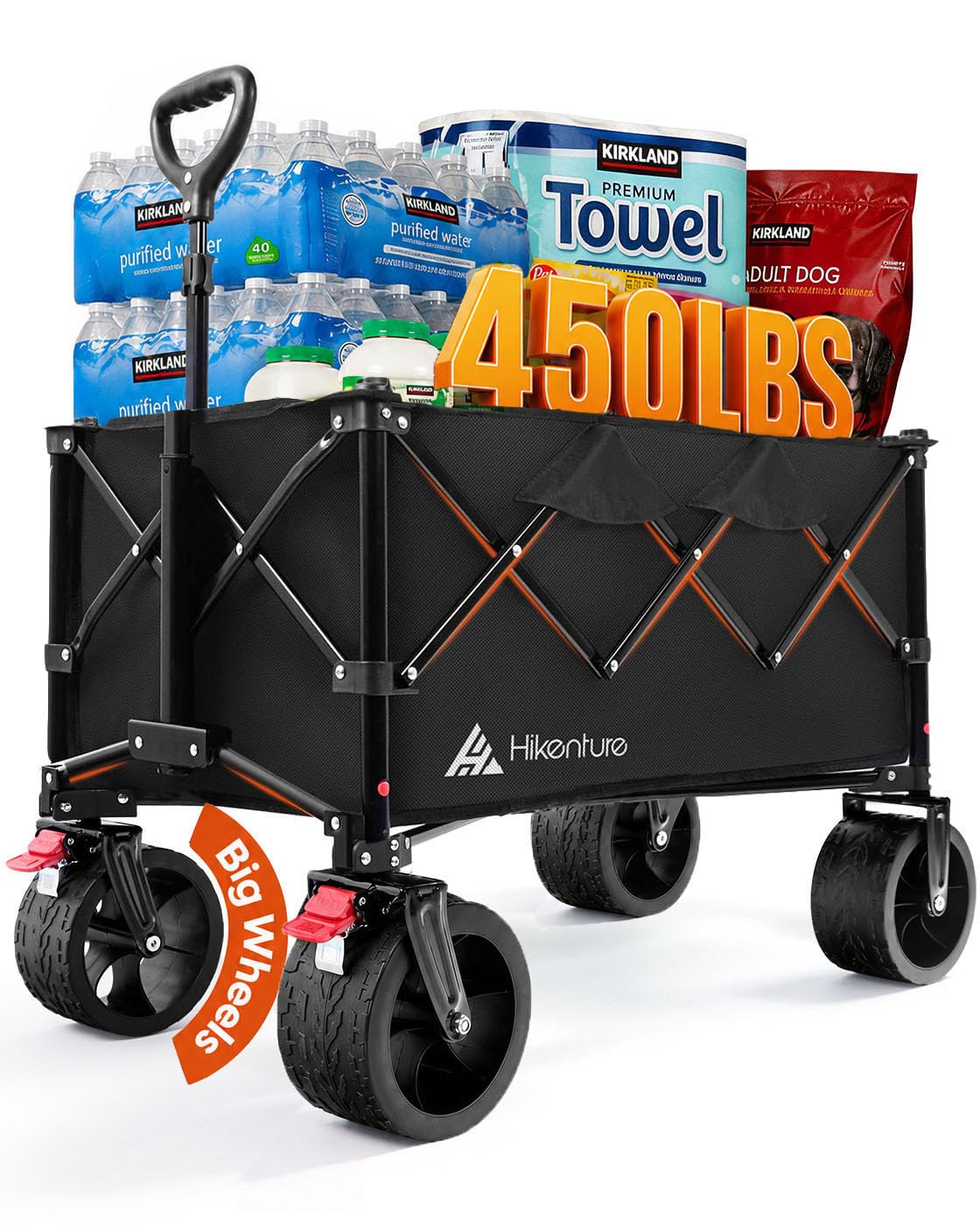 Foldable Beach Wagon with Big Wheels L507137