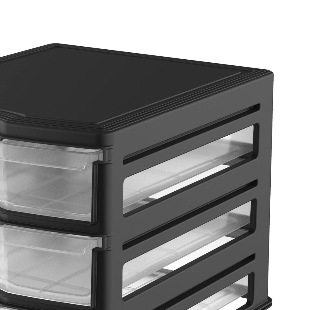 3 Pack 3 Drawer White Stackable Storage Organizer Y26624