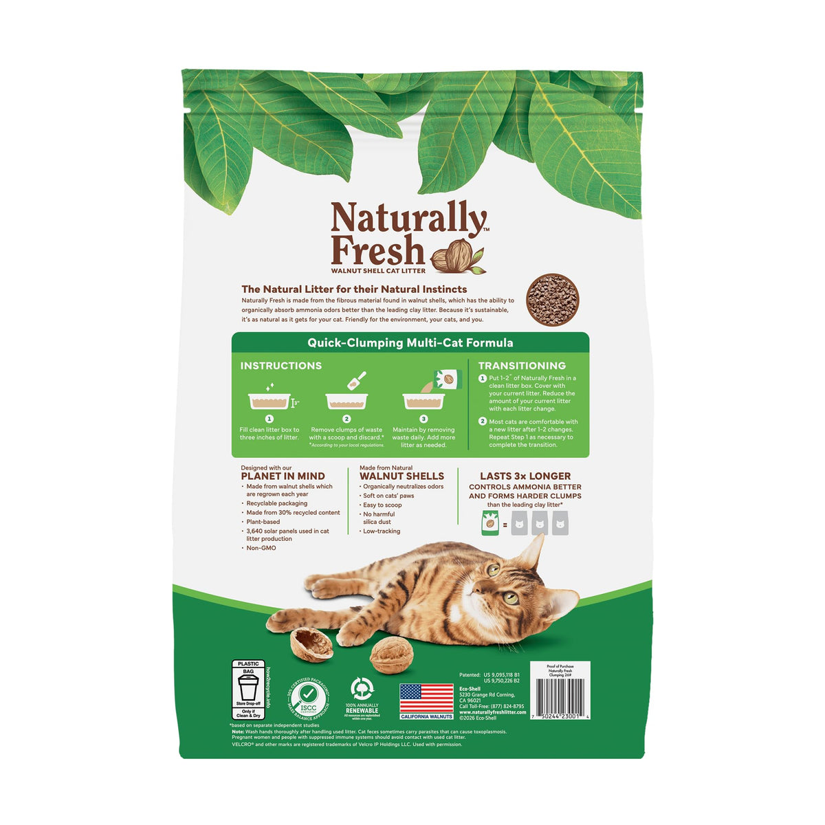 Walnut Shell Unscented Clumping Cat Litter 30 Lbs R5138