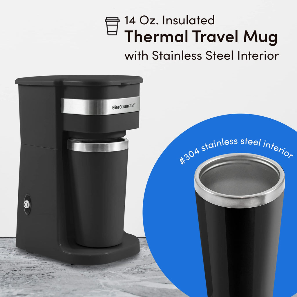 Black Single-Serve Compact Coffee Maker X869