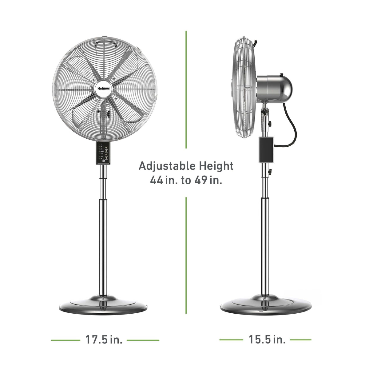 16" Digital Metal Stand Fan 3-Speed Oscillation M47693