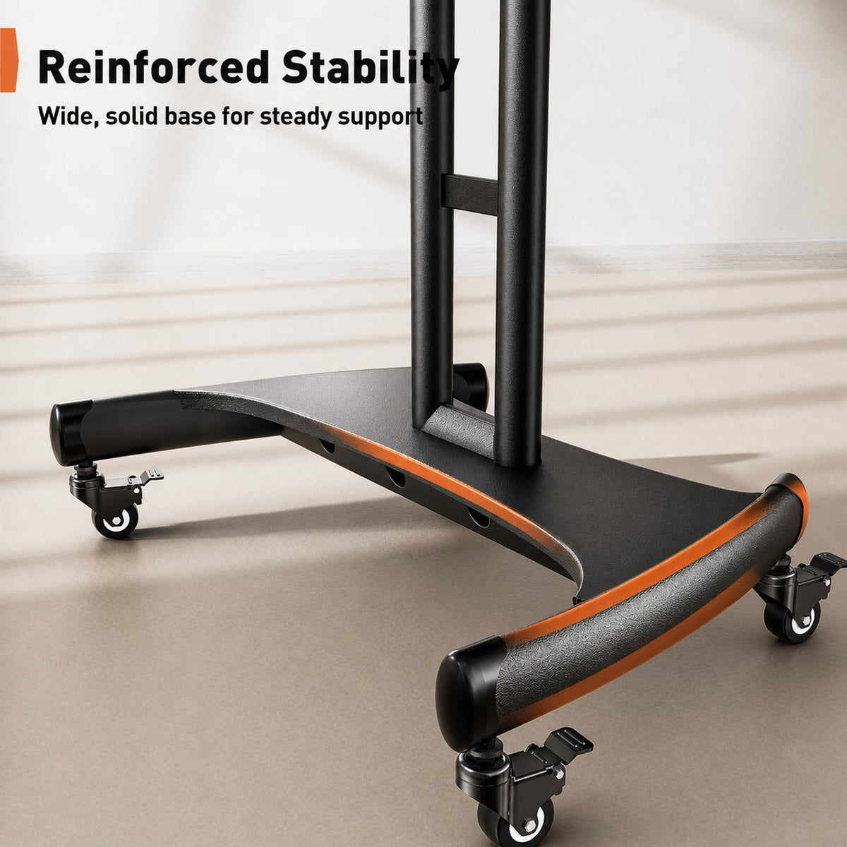 Rolling TV Stand for 32-84 Inch TV, Adjustable Height with Wheels P475593