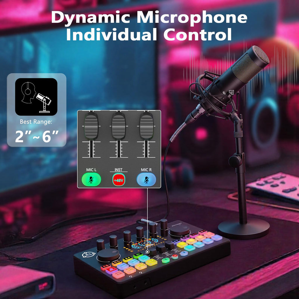 Audio Interface with 4 Dynamic Mics X645