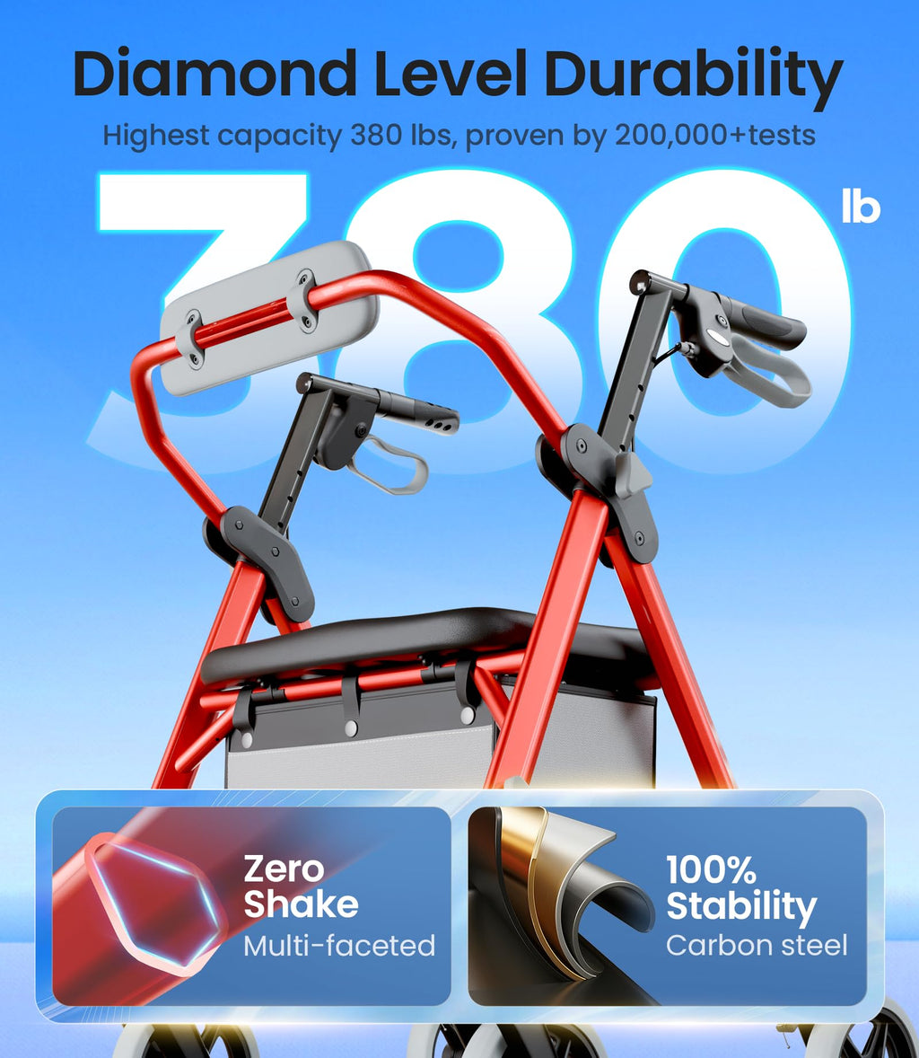 Foldable Rollator Walker with Seat M3875