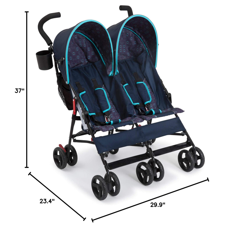 Side by Side Stroller with Recline, Storage & Compact Fold N492