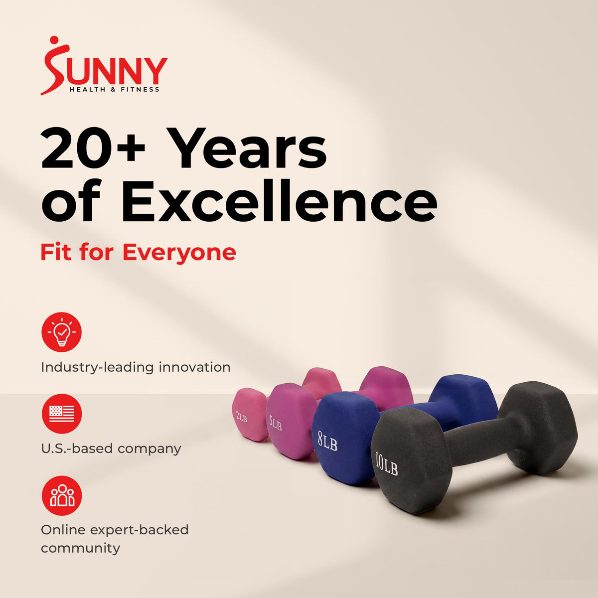 Neoprene Hex Dumbbell 2-10 lb Pair H95208