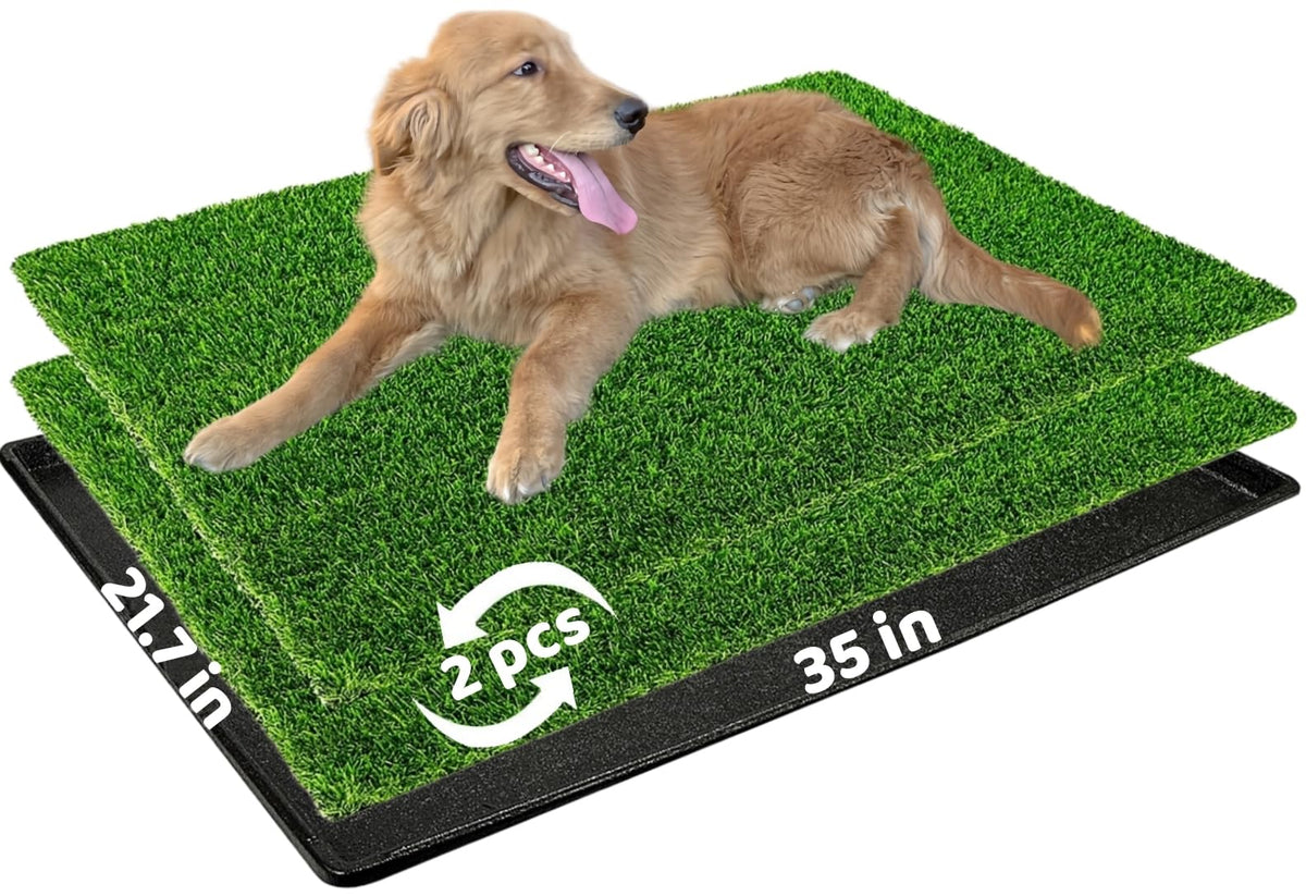 Dog Grass Pad with Tray 2-Pack 35 x 21.7 in S764392