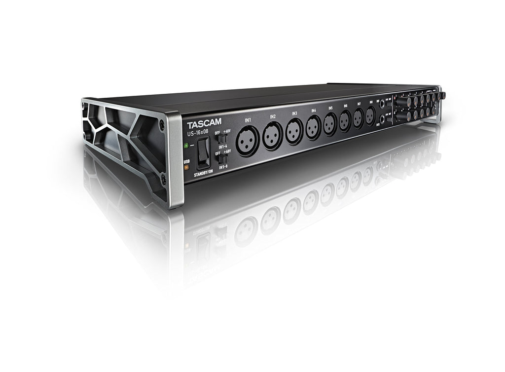 Rackmount USB Audio/MIDI Interface, 8 XLR/8 1/4" Inputs, 8 Outputs, Black G540392