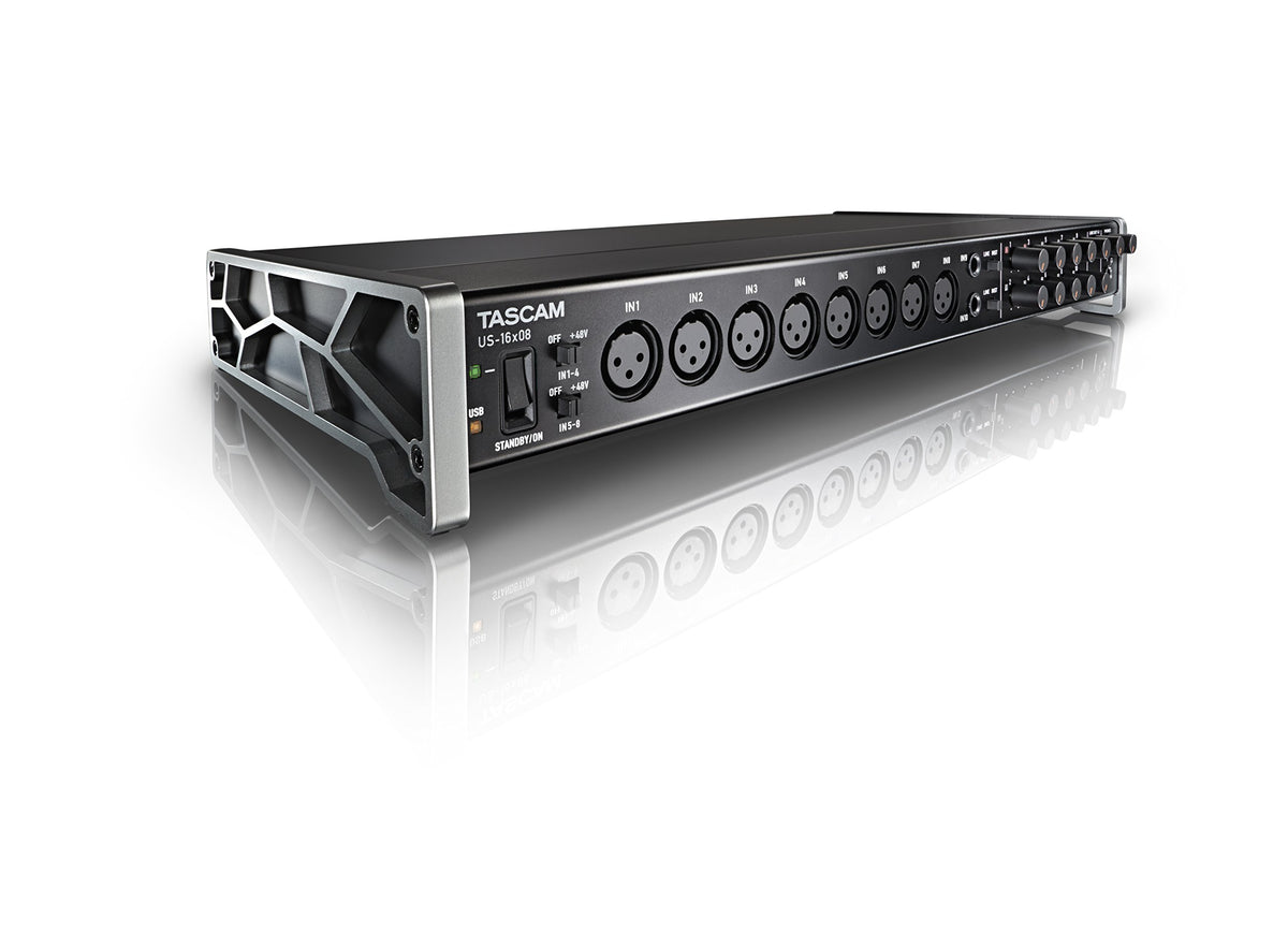 Rackmount USB Audio/MIDI Interface, 8 XLR/8 1/4" Inputs, 8 Outputs, Black G540392