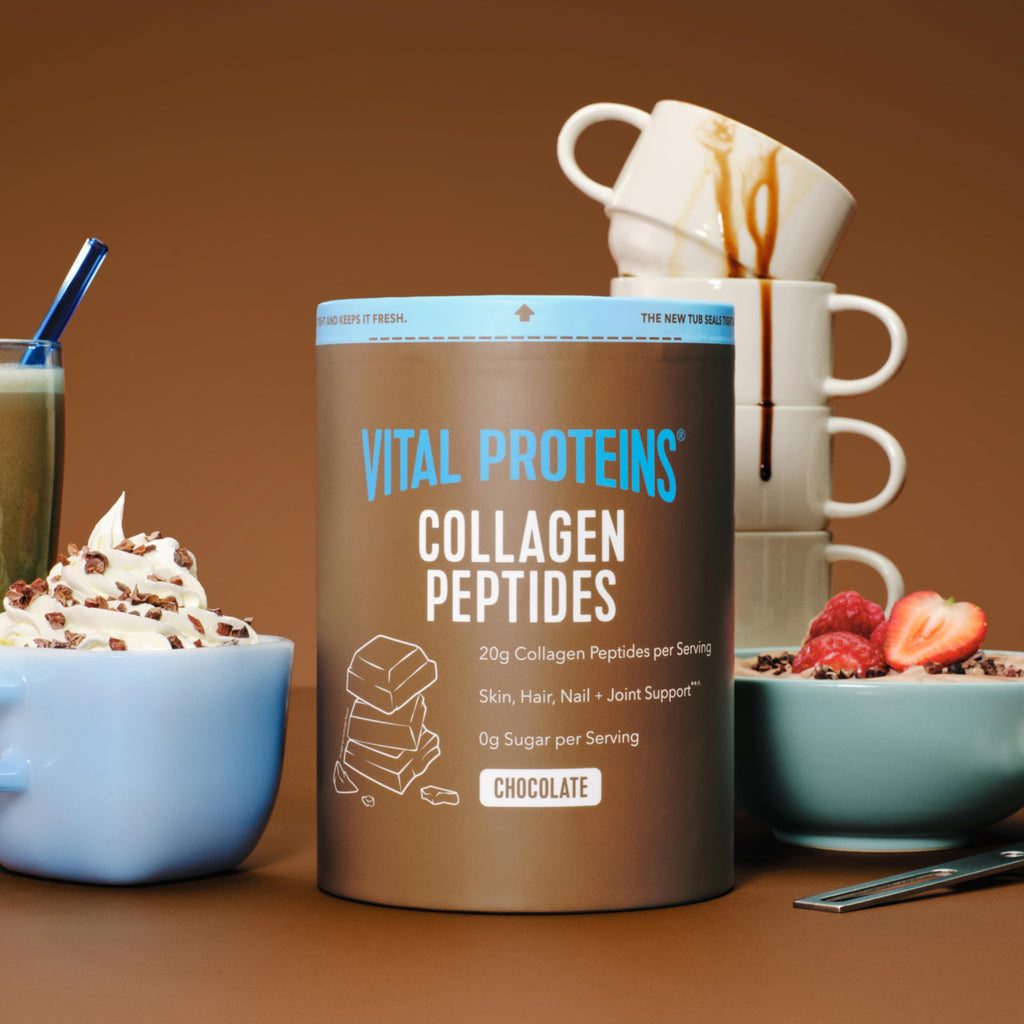 Collagen Peptides Powder, Chocolate, 13.5oz X8863
