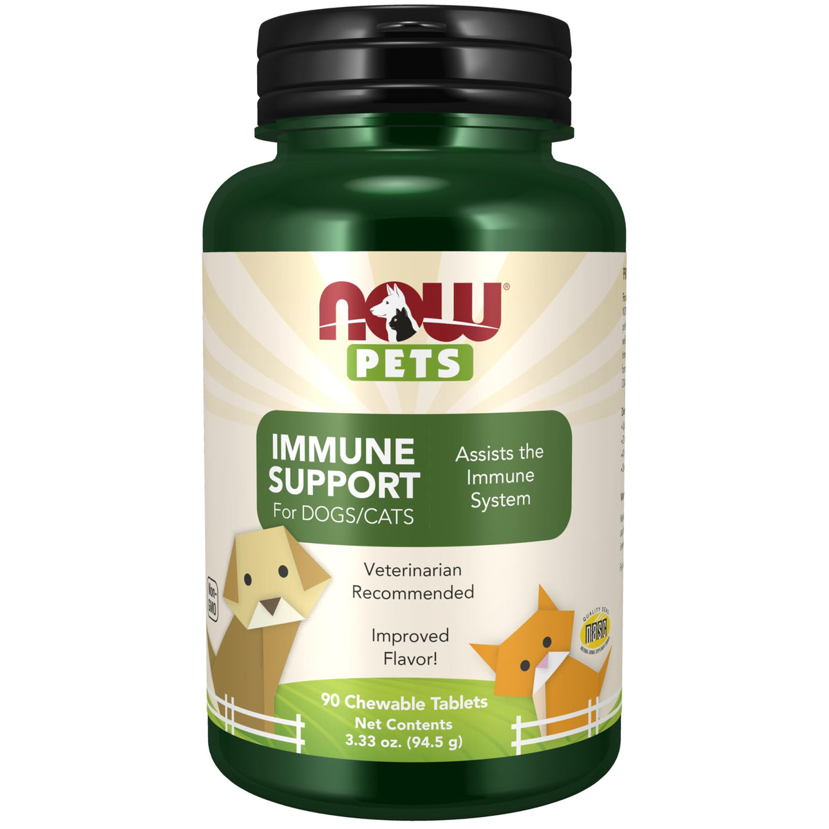 Immune Support Supplement for Cats & Dogs 90 Chewable Tablets J36722