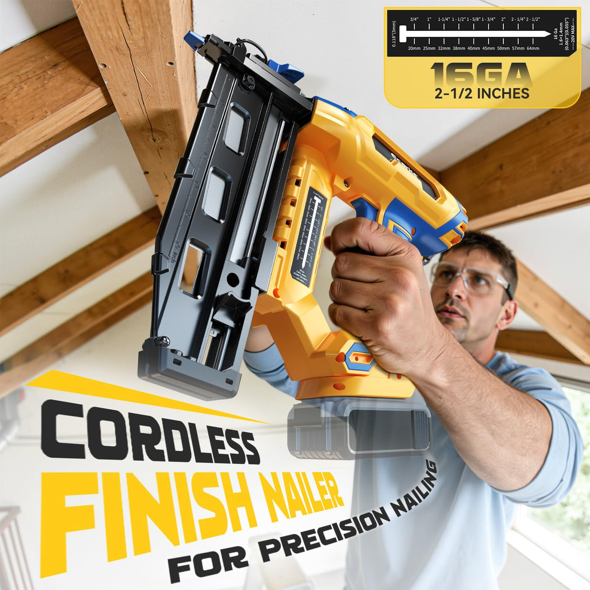 16 Gauge Cordless Straight Brad Nailer B4136