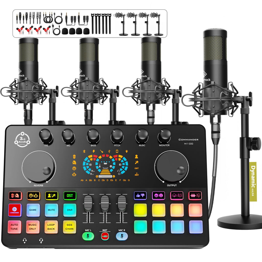 Audio Interface with 4 Dynamic Mics X645