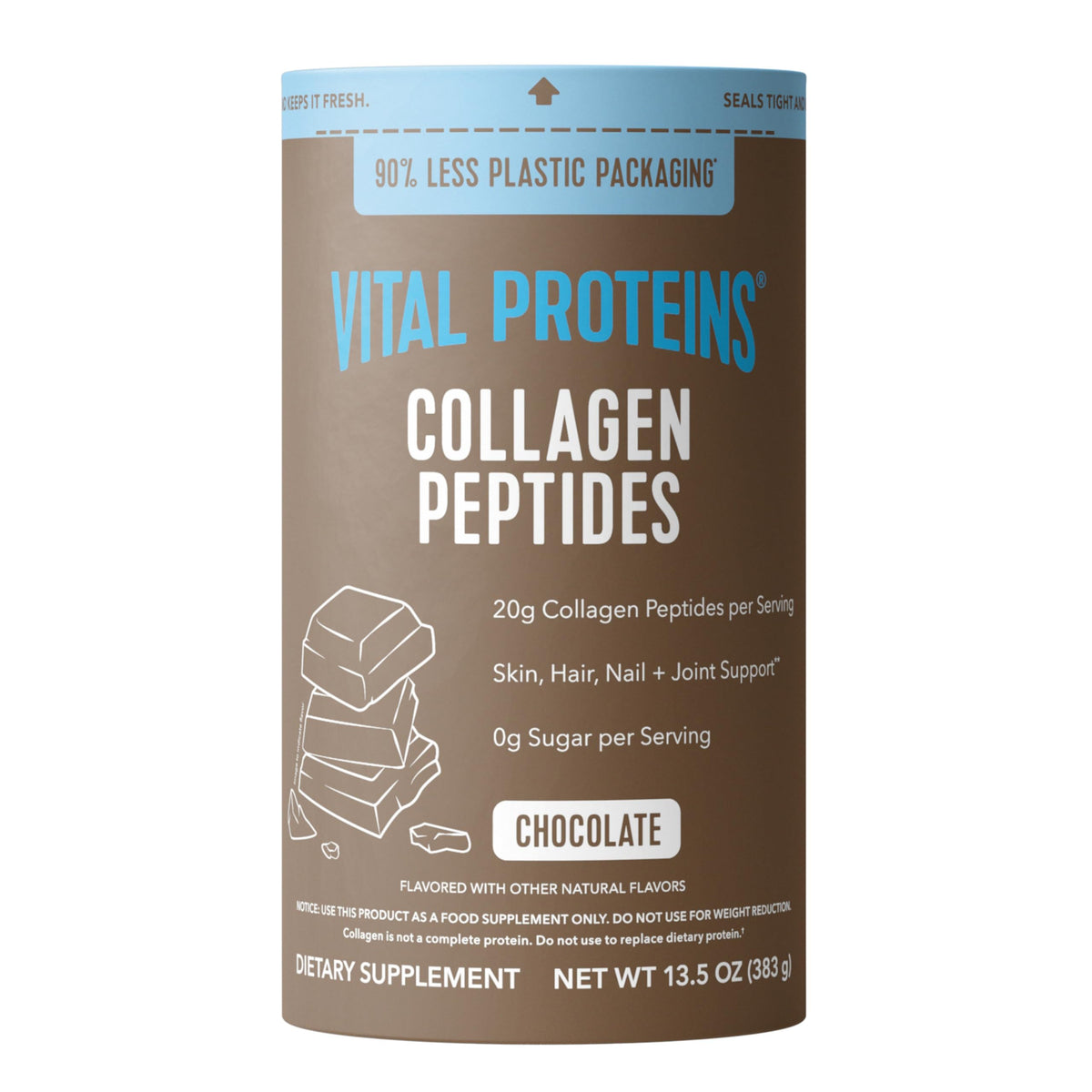 Collagen Peptides Powder, Chocolate, 13.5oz X8863
