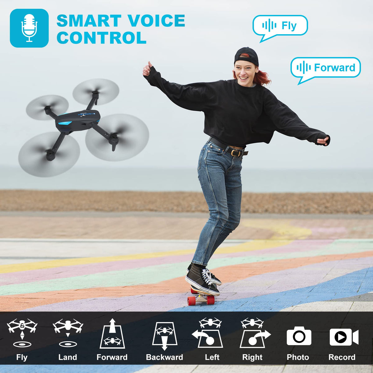 Foldable 1080P Camera Drone with 2 Batteries A31117