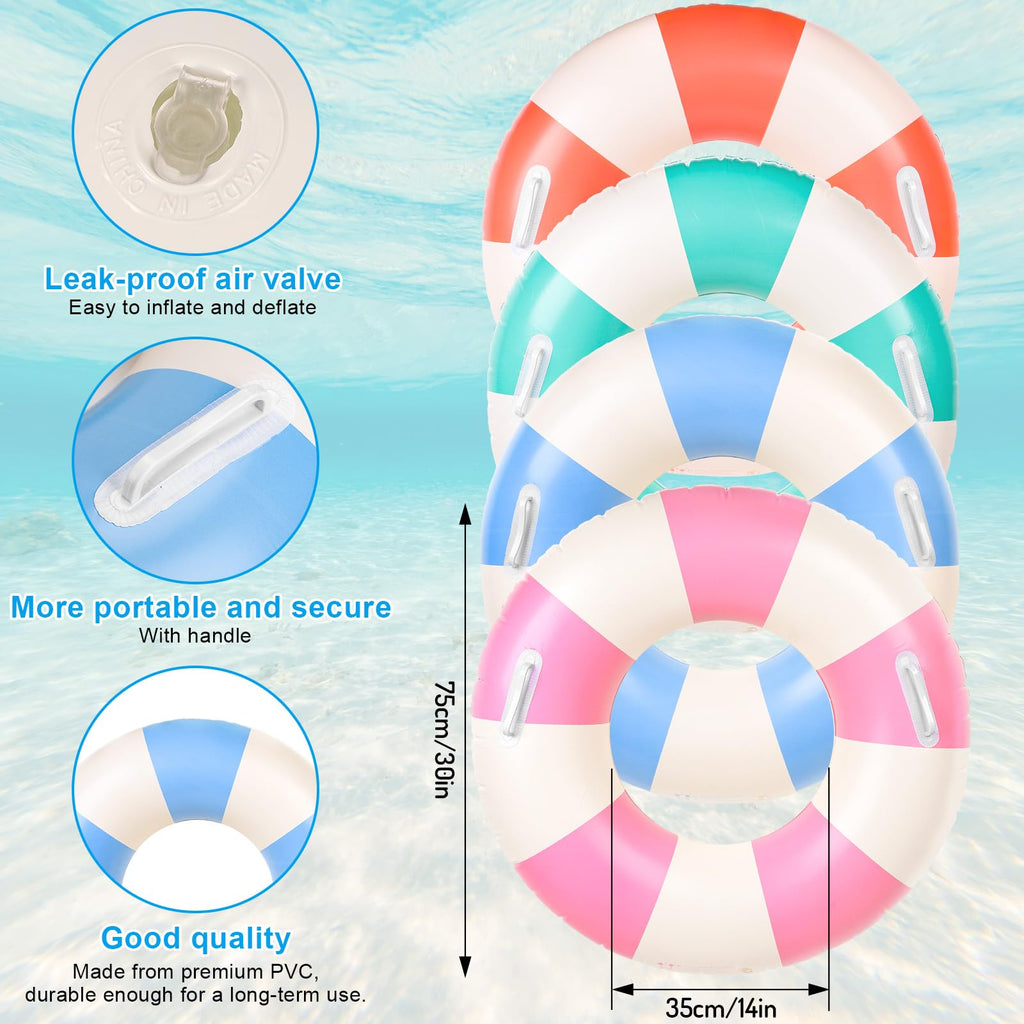 4Pcs Inflatable Pool Float with Handle C489543