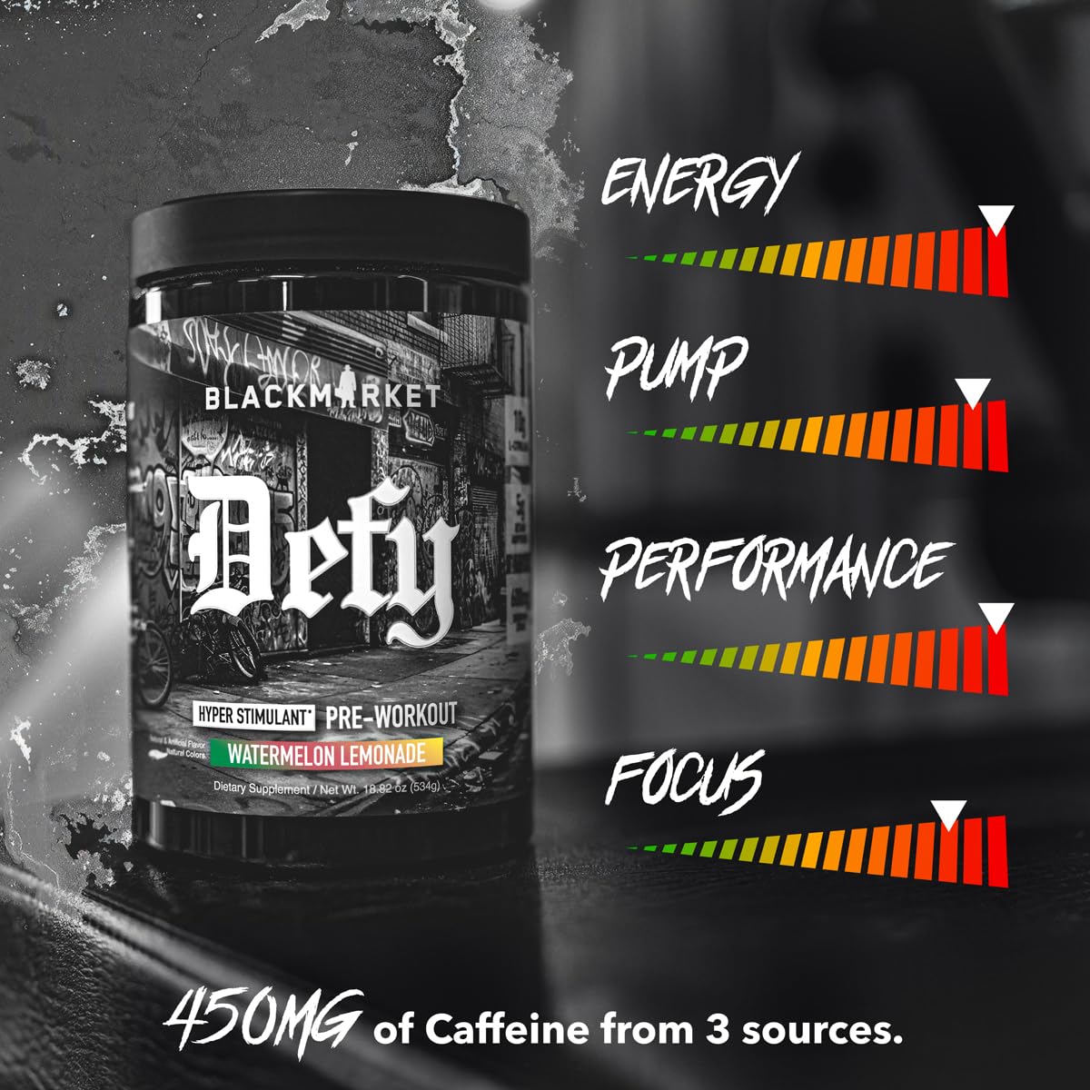 High-Stimulant Pre-Workout Powder Watermelon Lemonade 40 Servings Z694