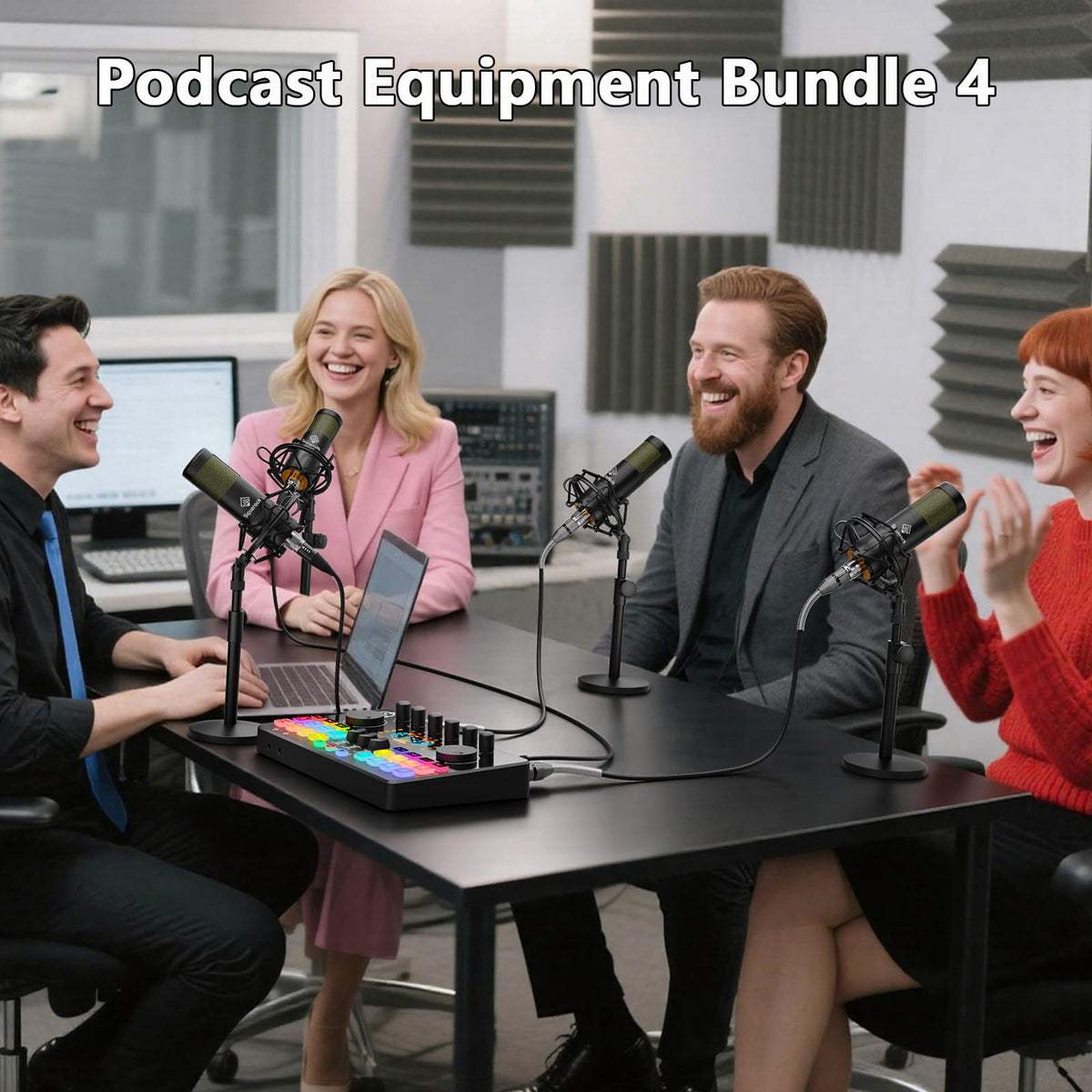 Audio Interface with 4 Dynamic Mics X645