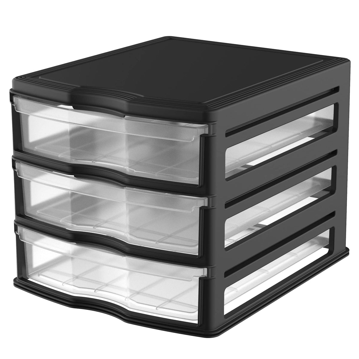 3 Pack 3 Drawer White Stackable Storage Organizer Y26624