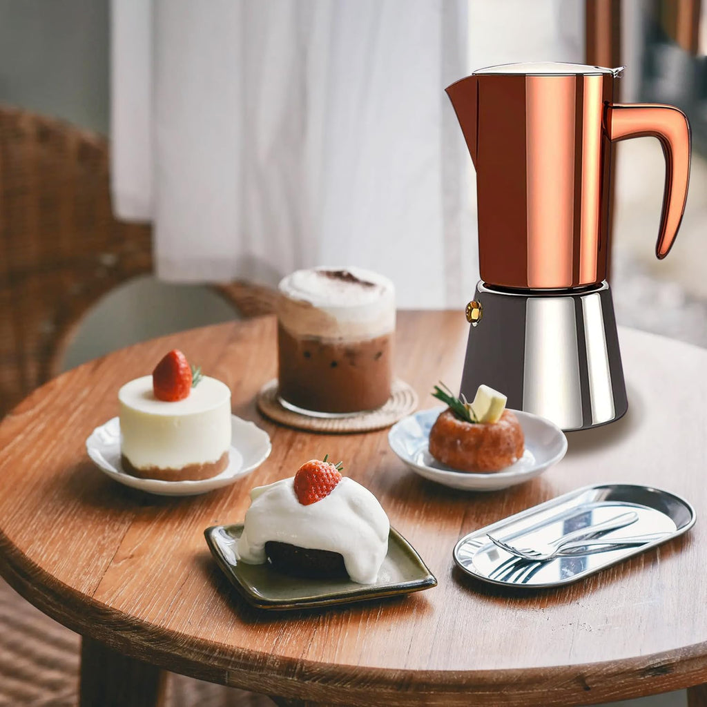 Stainless Steel Moka Pot Espresso Maker 6 Cups J3621